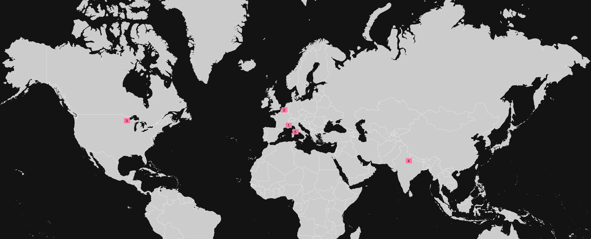 Locations map